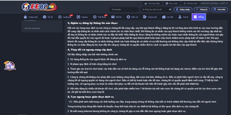 Nhà Cái Ee88 Và Chính Sách Miễn Trừ Trách Nhiệm Cần Biết